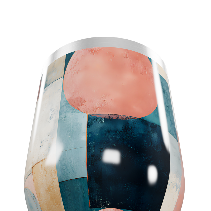 Copo Térmico Slim - Design geométrico colorido