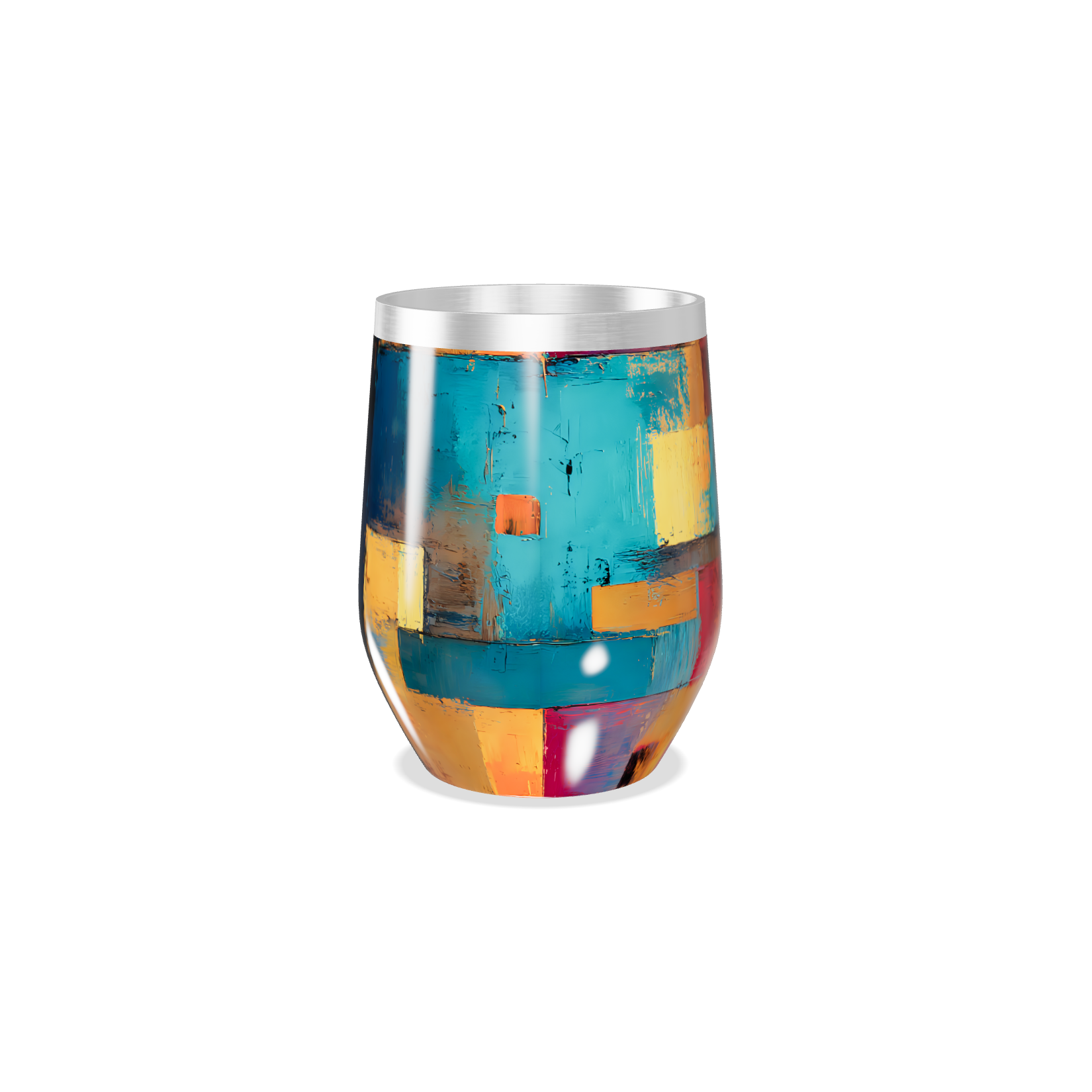 Copo Térmico Slim - Estampa Colorida Abstrata