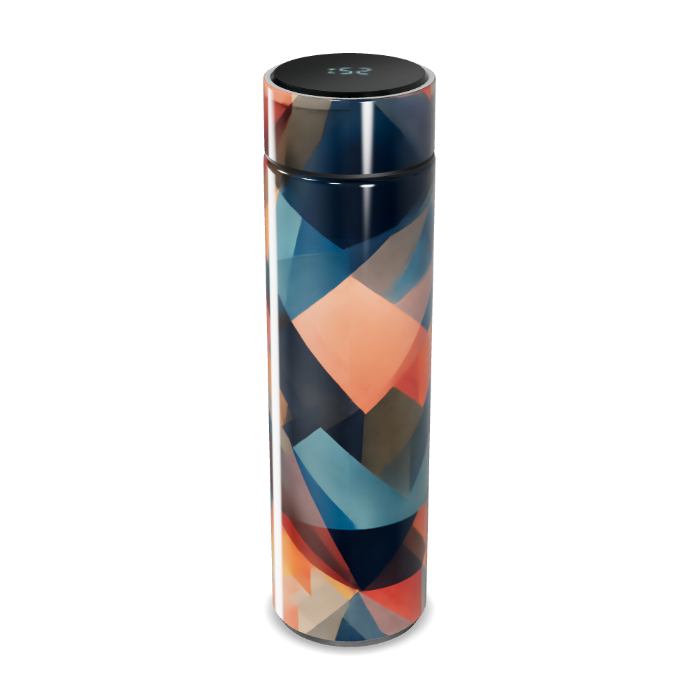 Garrafa Térmica Touch - Estampa Geométrica Colorida