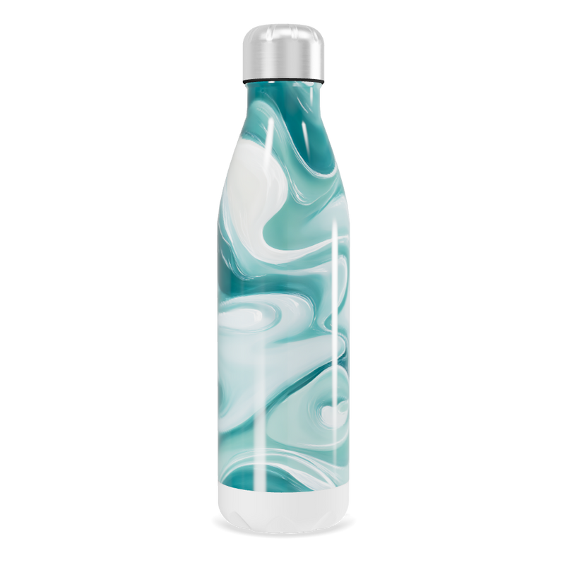 Garrafa Inox - Estampa Ondas Azul