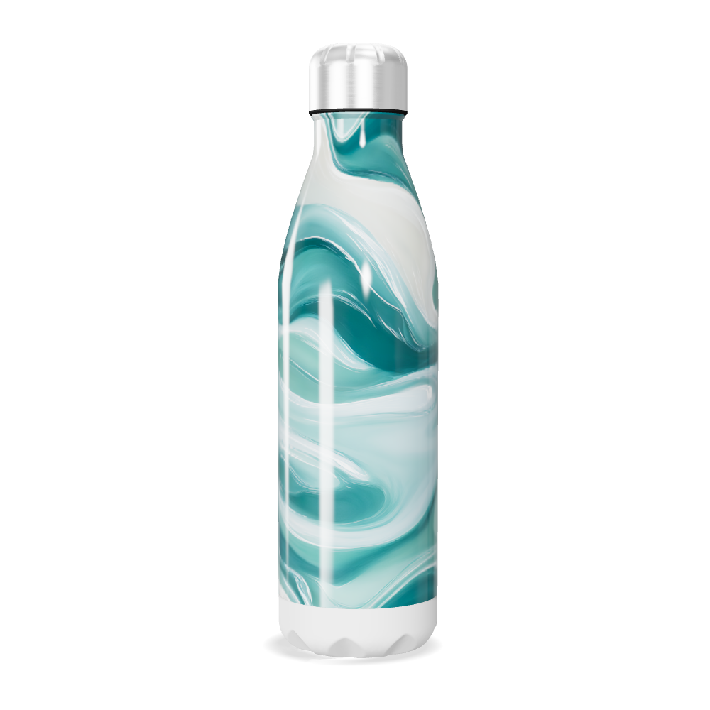 Garrafa Inox - Estampa Ondas Azul
