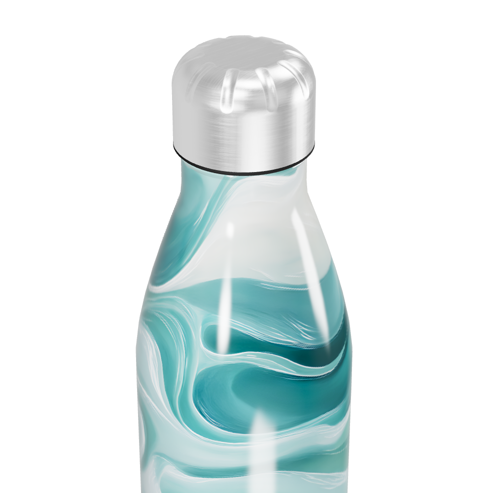 Garrafa Inox - Estampa Ondas Azul