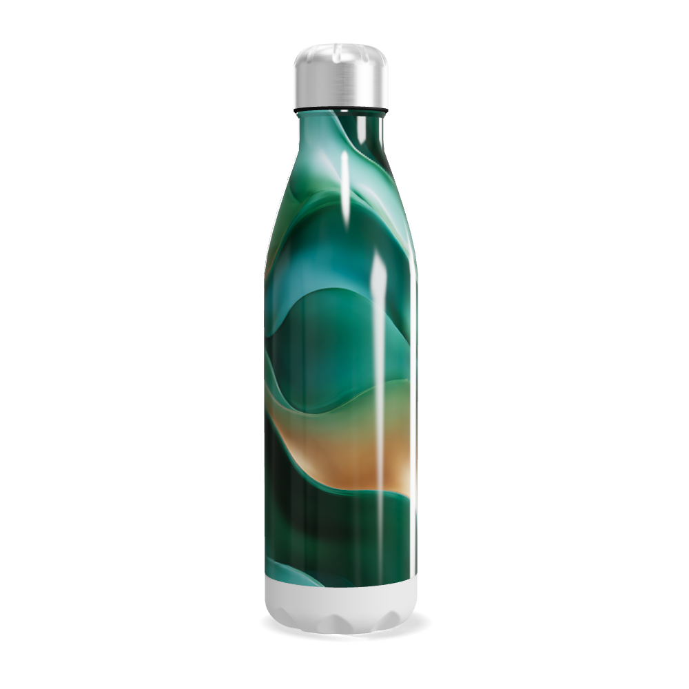 Garrafa Inox - Verde e Bronze Marmorizada