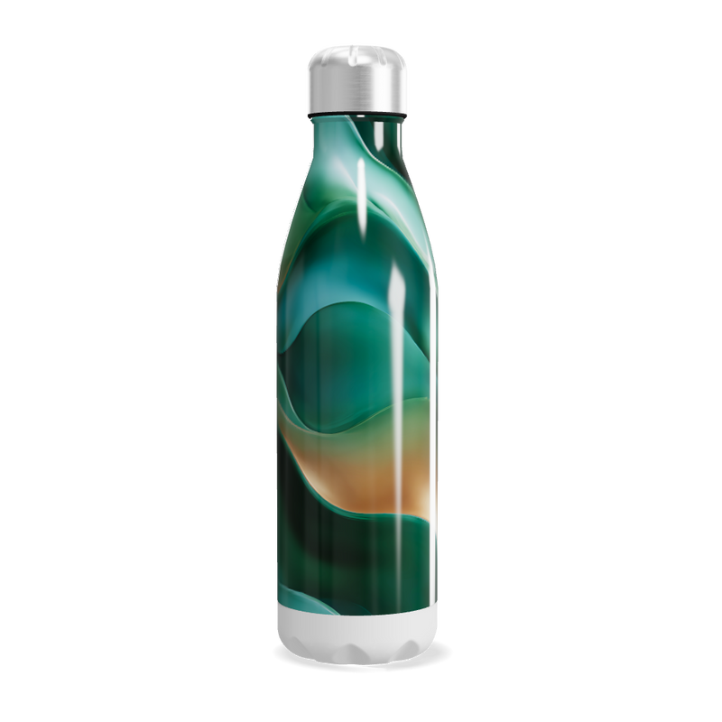 Garrafa Inox - Verde e Bronze Marmorizada