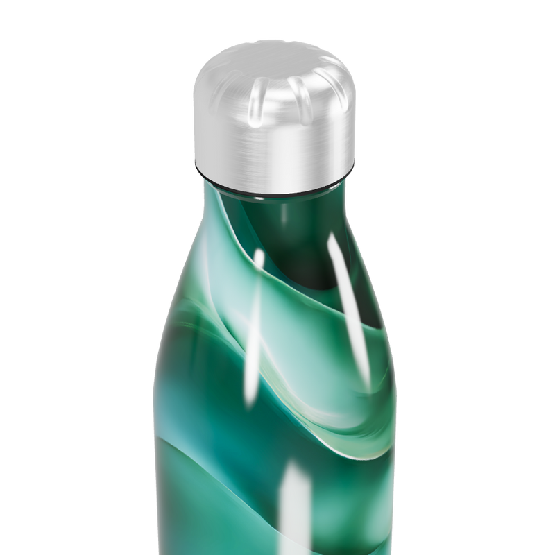 Garrafa Inox - Verde e Bronze Marmorizada