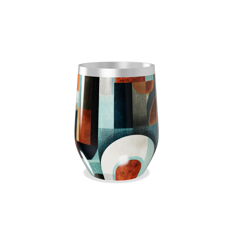 Copo Térmico Slim - Estampa Geométrica Colorida