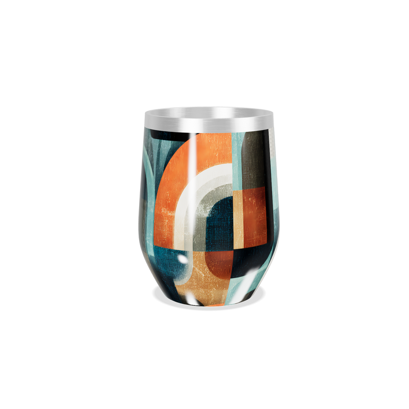 Copo Térmico Slim - Estampa Geométrica Colorida