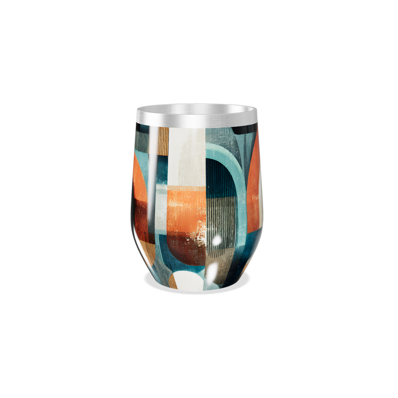 Copo Térmico Slim - Estampa Geométrica Colorida