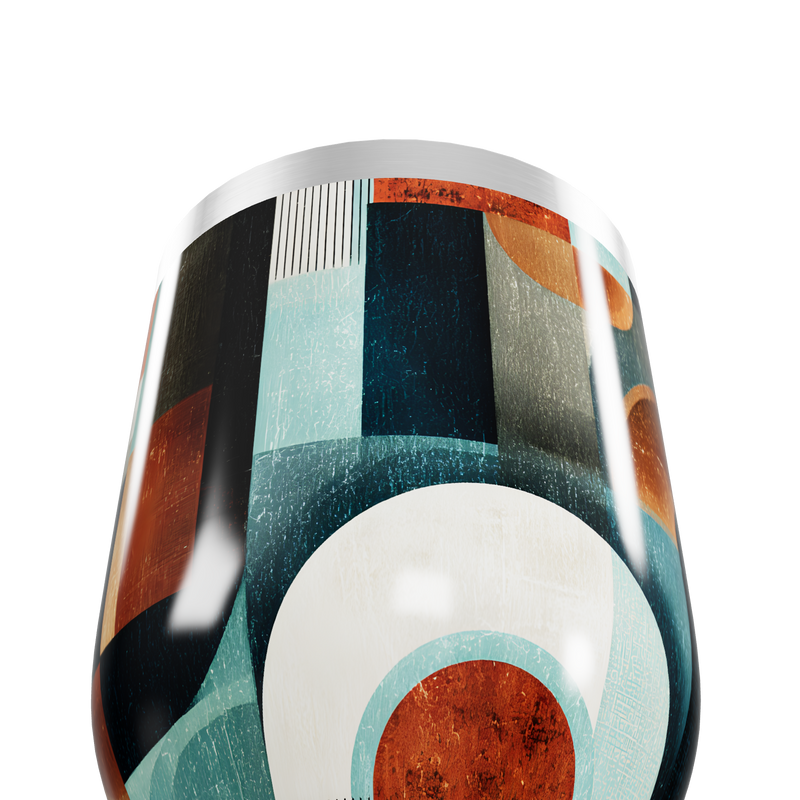 Copo Térmico Slim - Estampa Geométrica Colorida