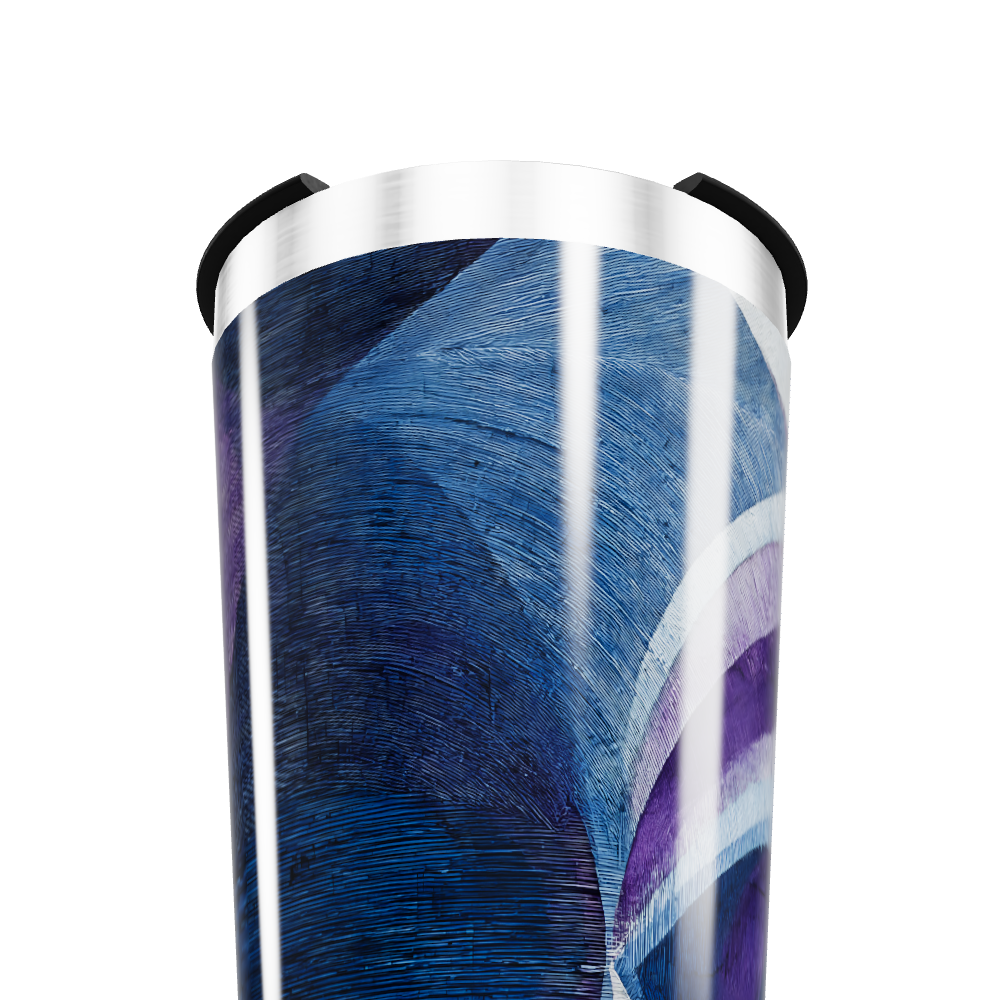 Copo Térmico - Azul com Estampa Geométrica