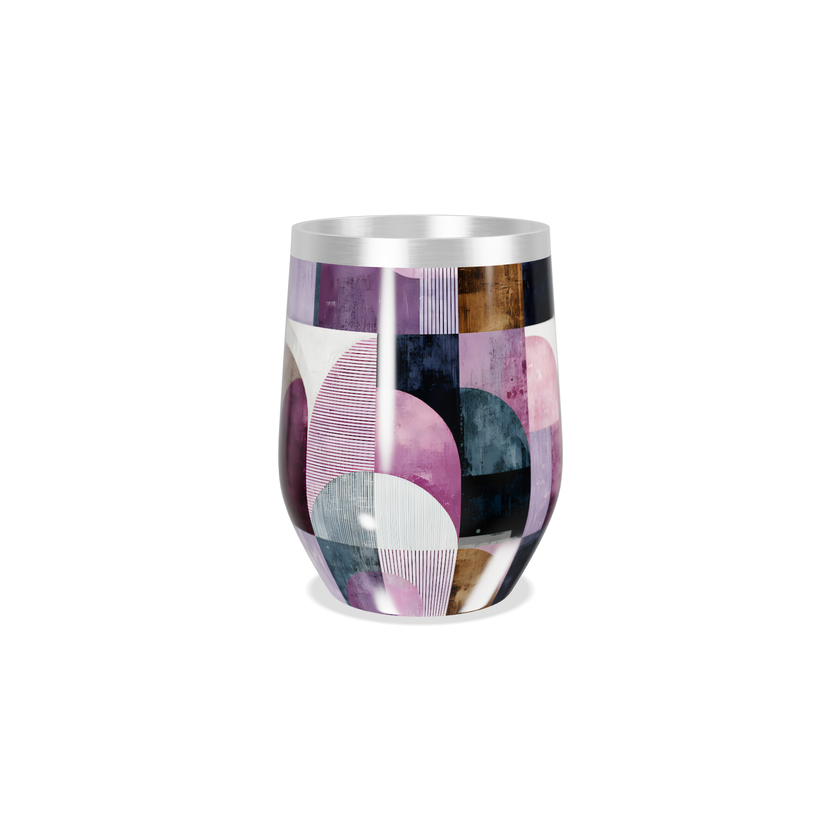 Copo Térmico Slim - Estampa Geométrica Colorida