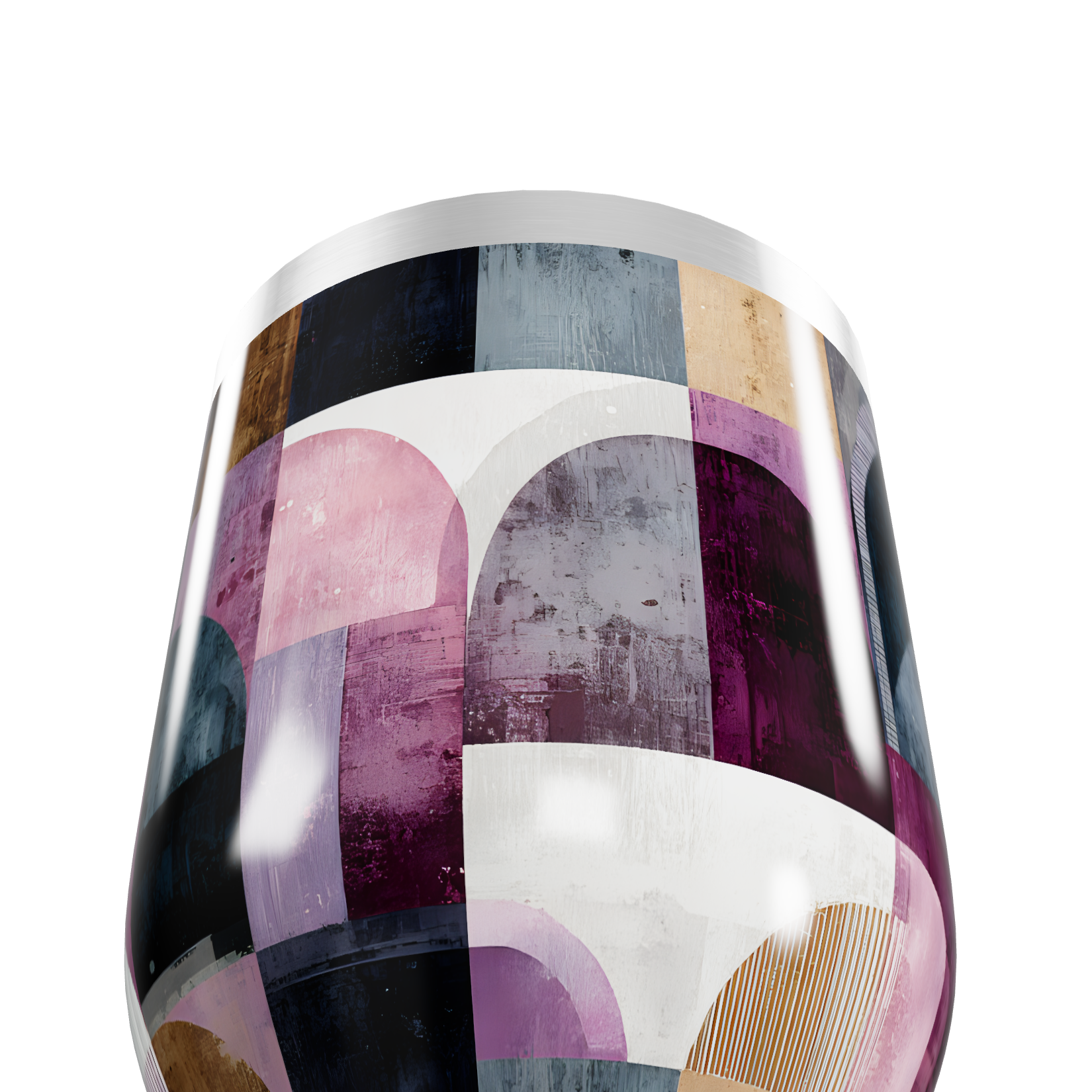 Copo Térmico Slim - Estampa Geométrica Colorida