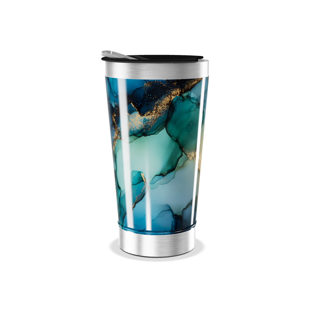 Copo Térmico - Abstrato Multicolorido aço inox