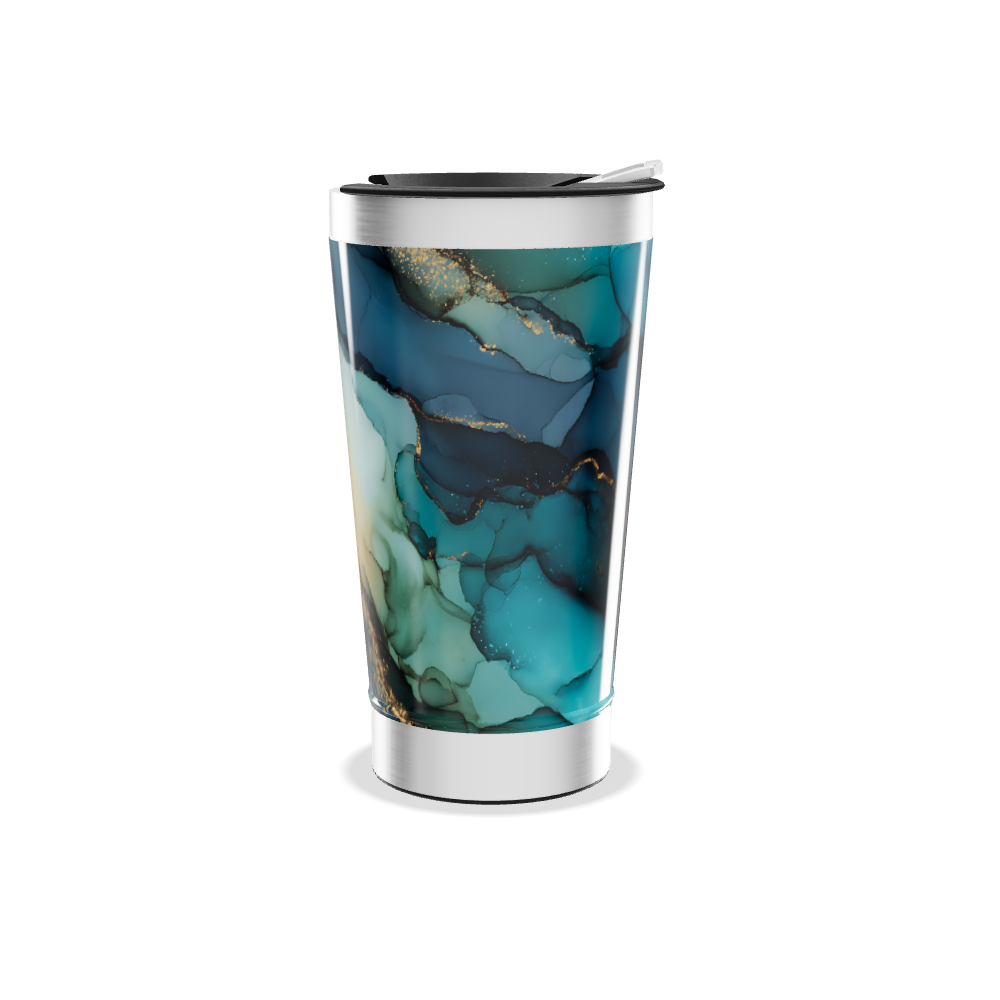 Copo Térmico - Abstrato Multicolorido aço inox