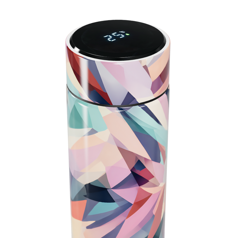 Garrafa Térmica Touch - Estampa Geométrica Colorida
