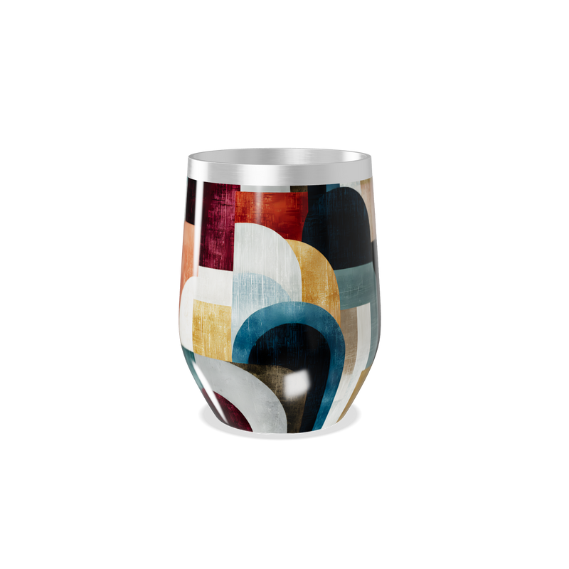 Copo Térmico Slim - Estampa Geométrica Colorida