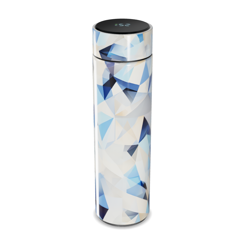 Garrafa Térmica Touch - Estampa Geométrica Azul