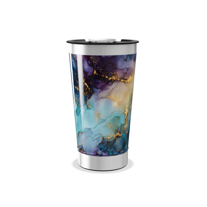 Copo Térmico - Mármore Colorido Aço Inox
