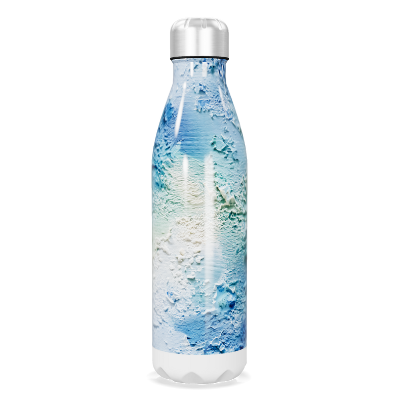 Garrafa Inox - Estampa Azul Branca