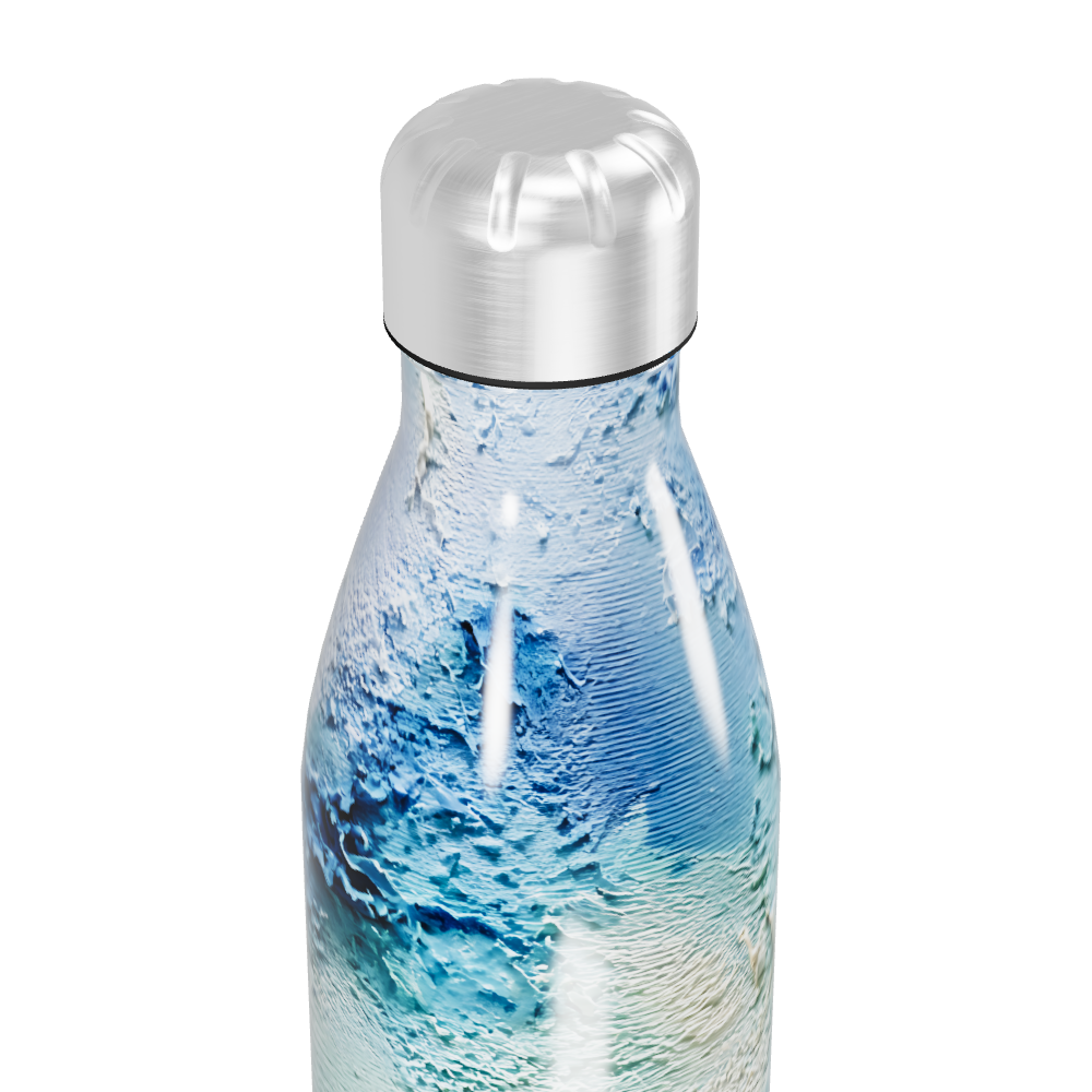 Garrafa Inox - Estampa Azul Branca