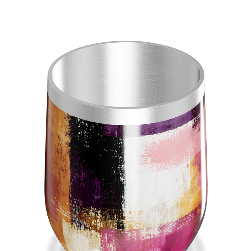Copo Térmico Slim - Colorido Abstrato Inox