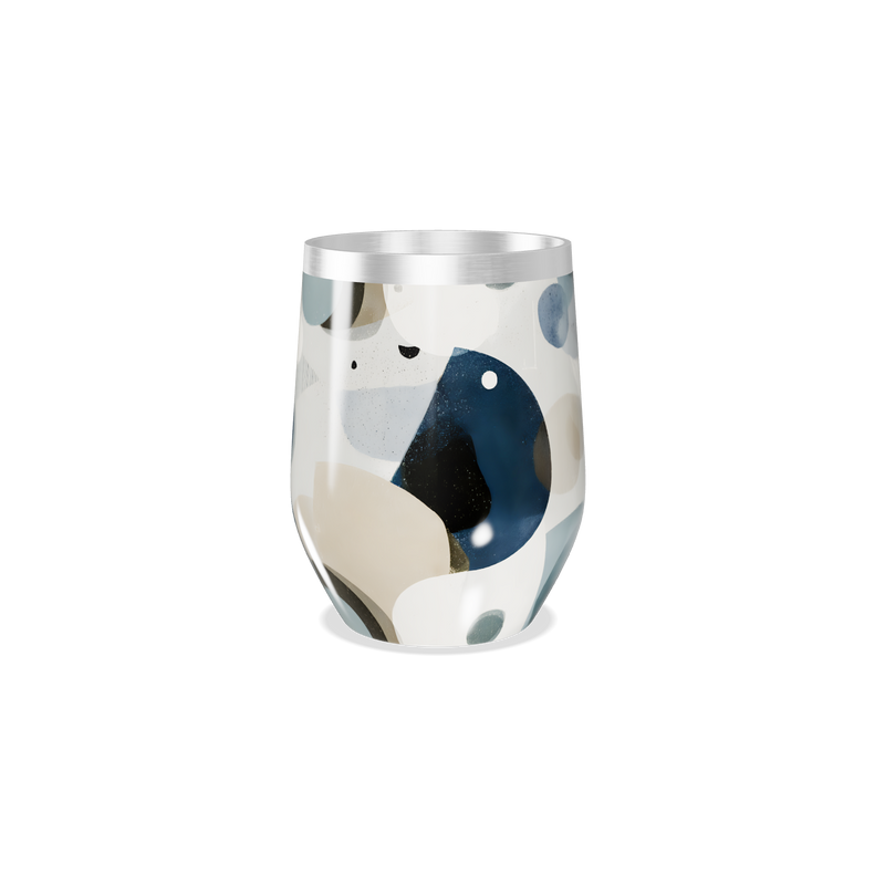 Copo Térmico Slim - Estampado com Bolas Azul e Preto