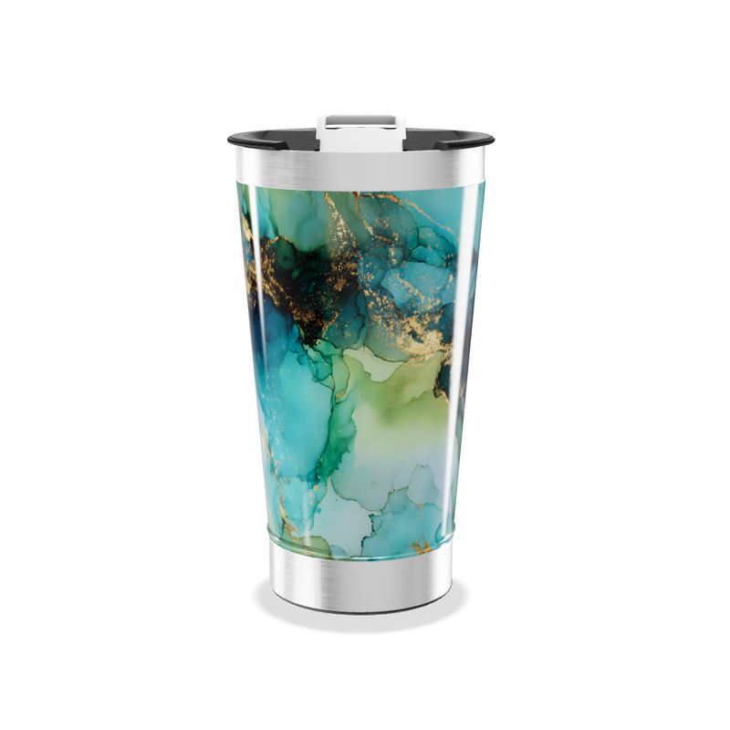 Copo Térmico - Mármore Verde Azul