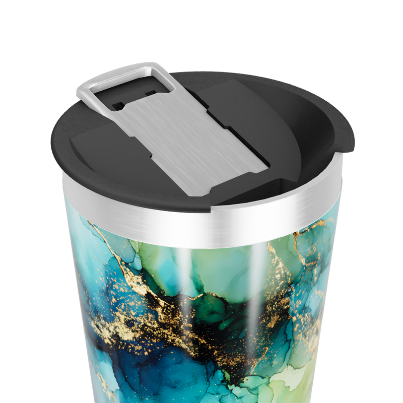 Copo Térmico - Mármore Verde Azul