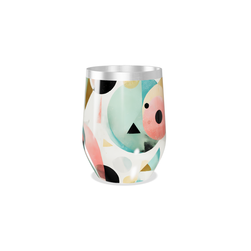 Copo Térmico Slim - Estampa Geométrica Colorida