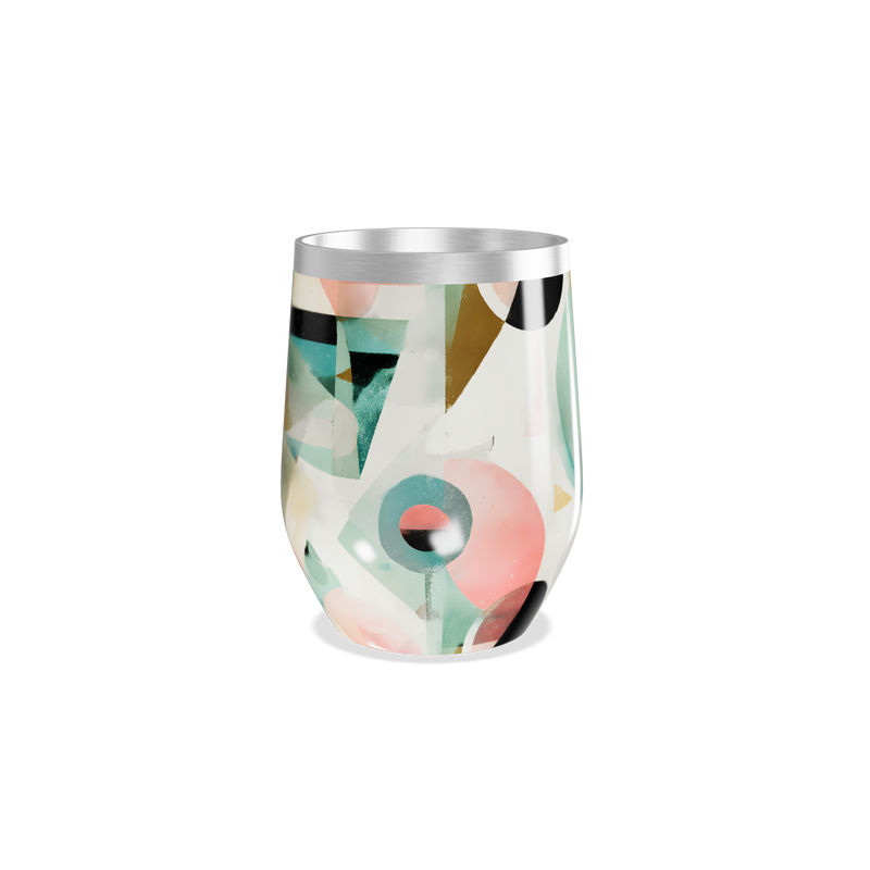 Copo Térmico Slim - Estampa Geométrica Colorida