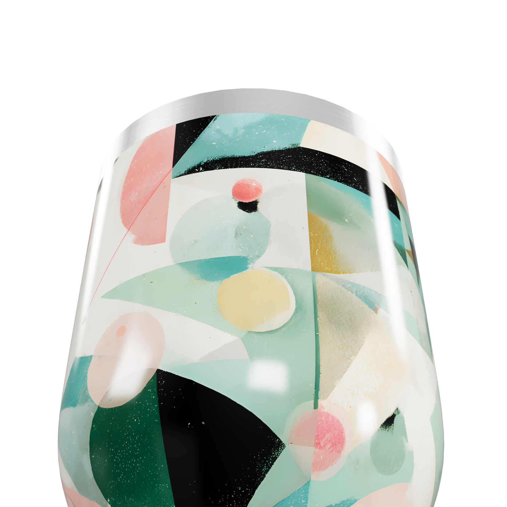 Copo Térmico Slim - Estampa Geométrica Colorida