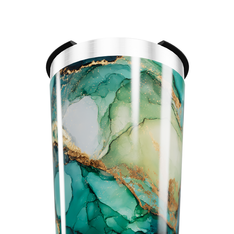 Copo Térmico - Estampa Mármore Verde