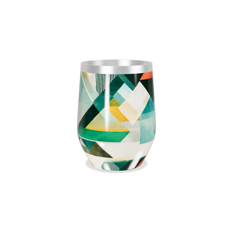Copo Térmico Slim - Estampa Geométrica Colorida