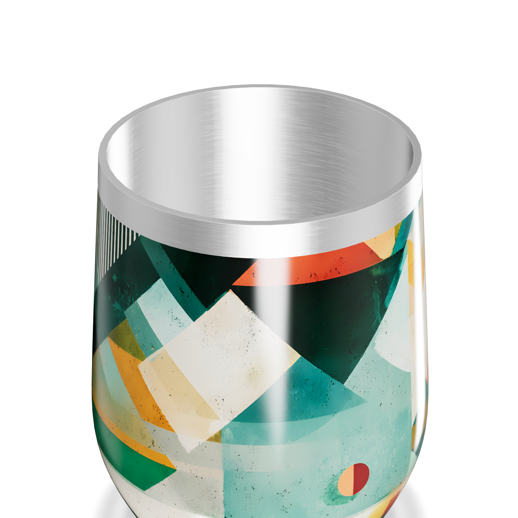 Copo Térmico Slim - Estampa Geométrica Colorida