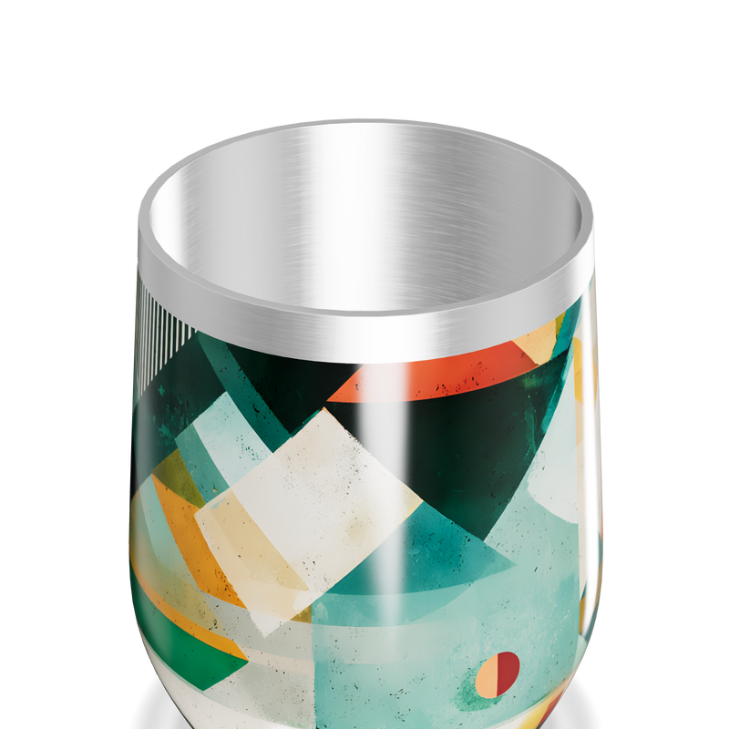 Copo Térmico Slim - Estampa Geométrica Colorida