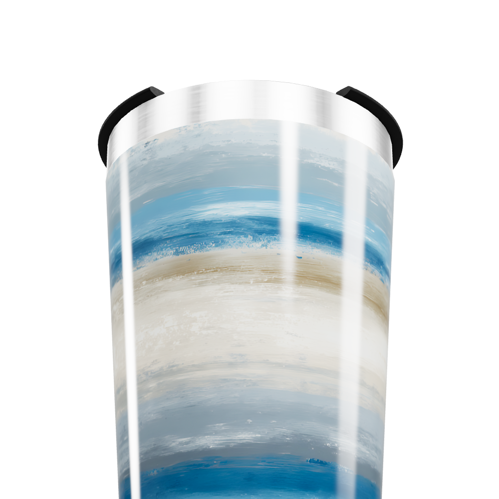 Copo Térmico - Azul com Faixas Marmorizadas