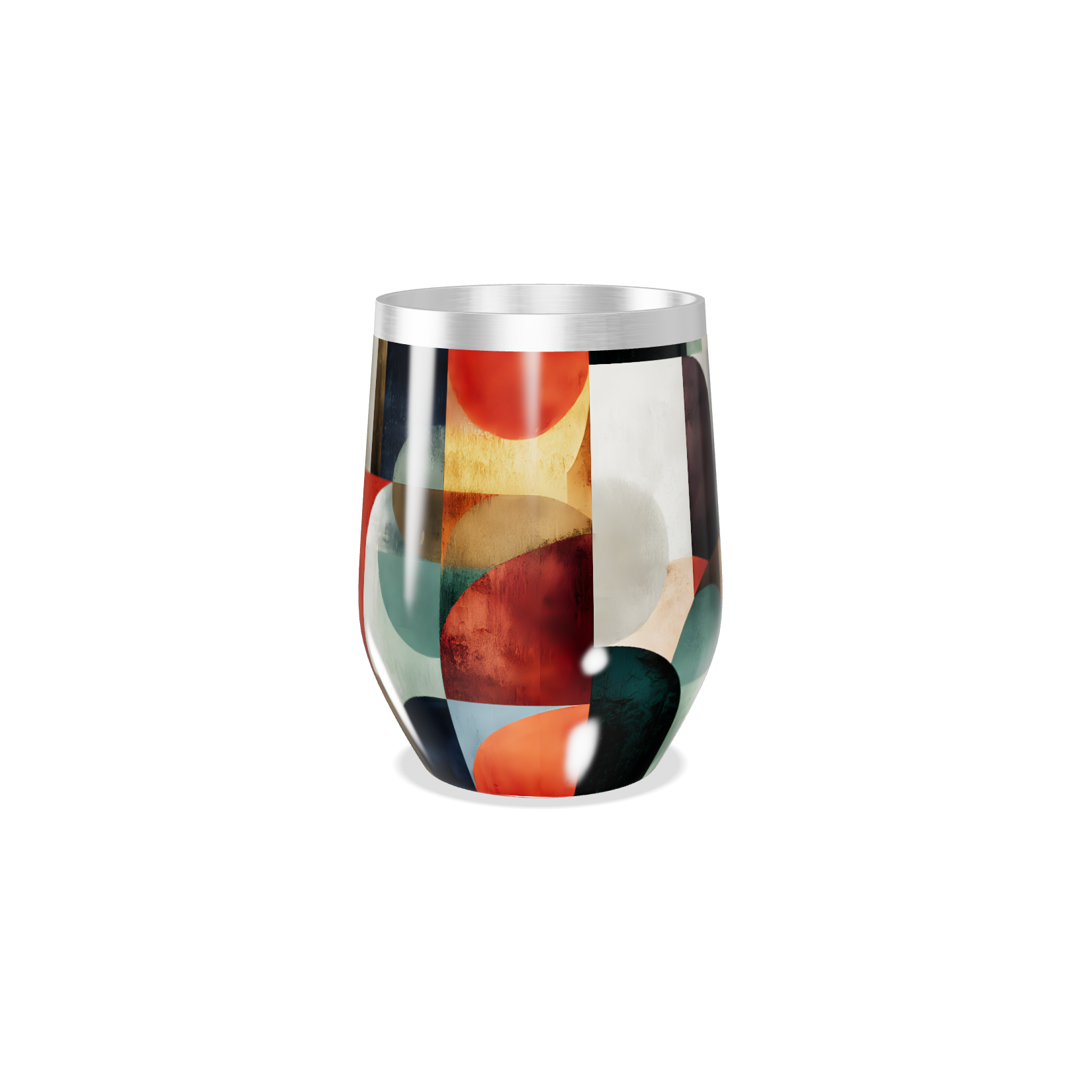 Copo Térmico Slim - Estampa Geométrica Colorida