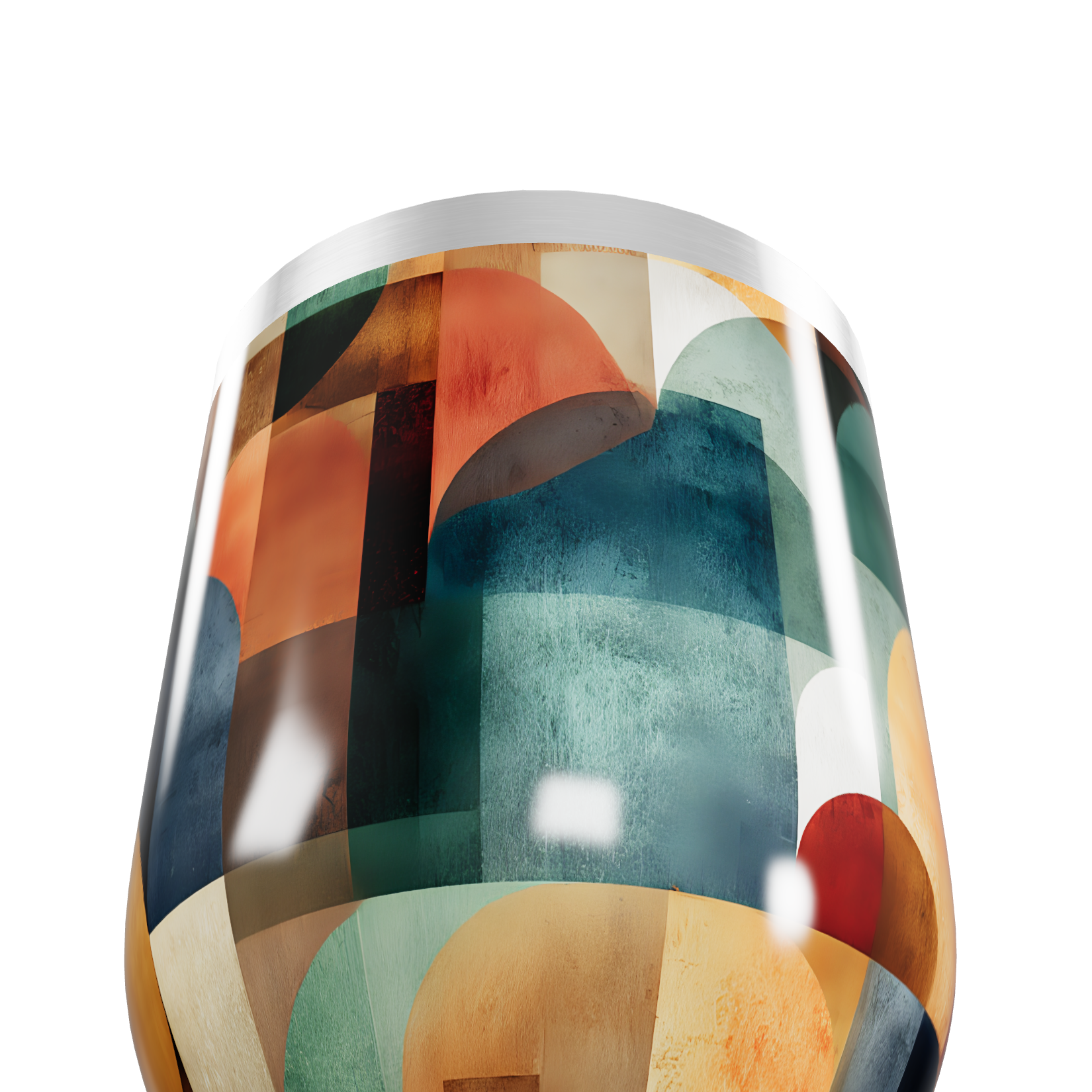 Copo Térmico Slim - Estampa Geométrica Colorida