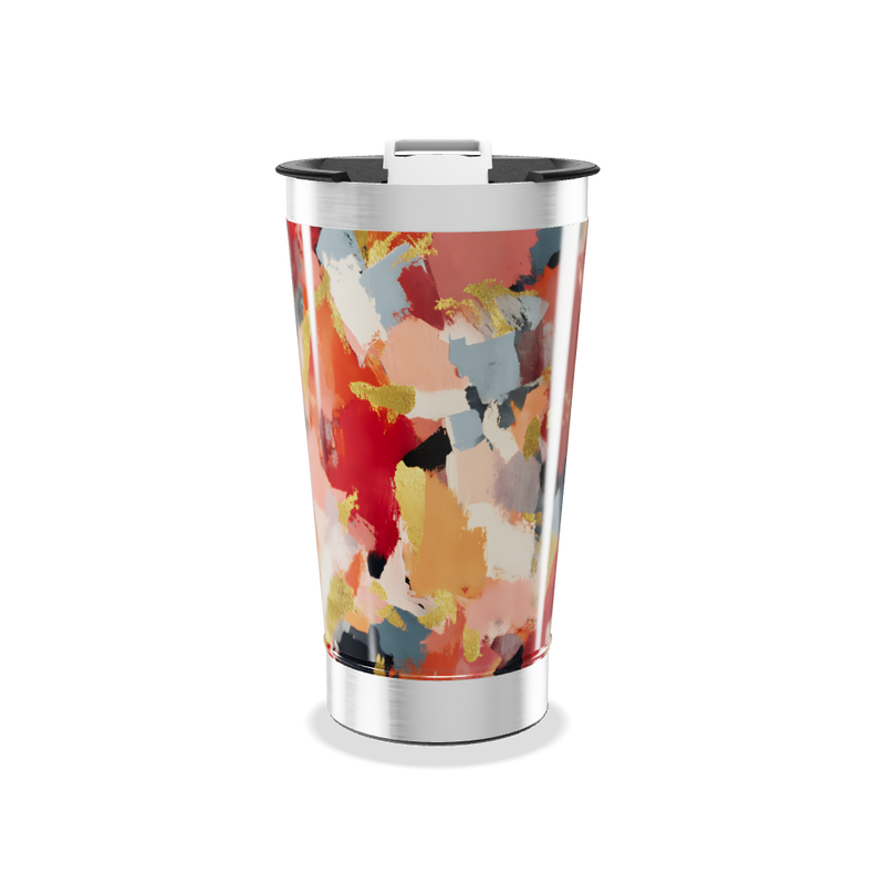 Copo Térmico - Estampa Abstrata Colorida