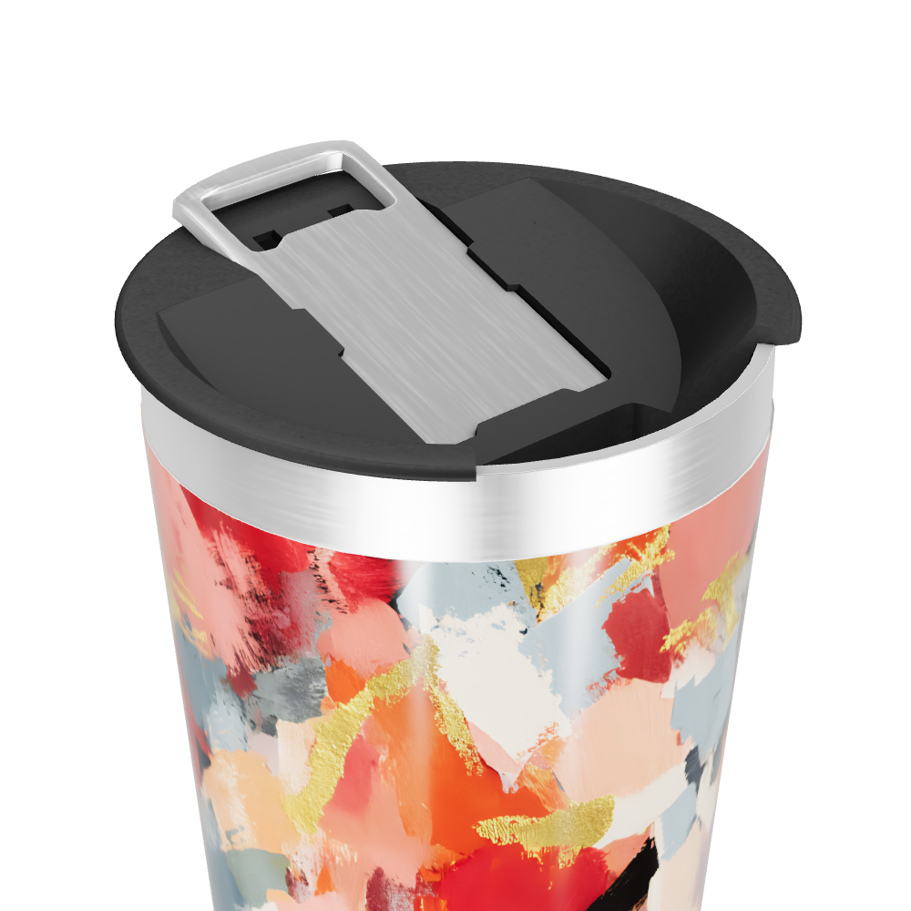 Copo Térmico - Estampa Abstrata Colorida