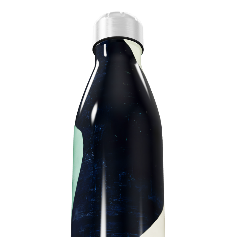 Garrafa Inox - Estampa Abstrata Azul