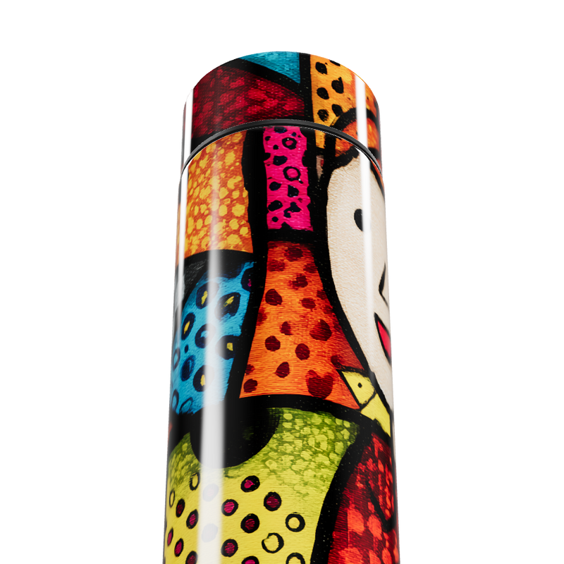 Garrafa Térmica Touch - Estampa Colorida Artística