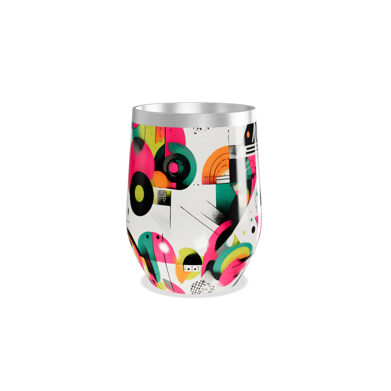 Copo Térmico Slim - Estampa Geométrica Colorida