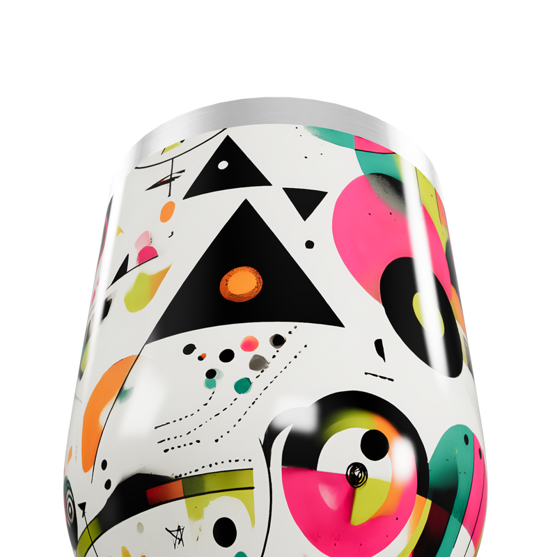 Copo Térmico Slim - Estampa Geométrica Colorida