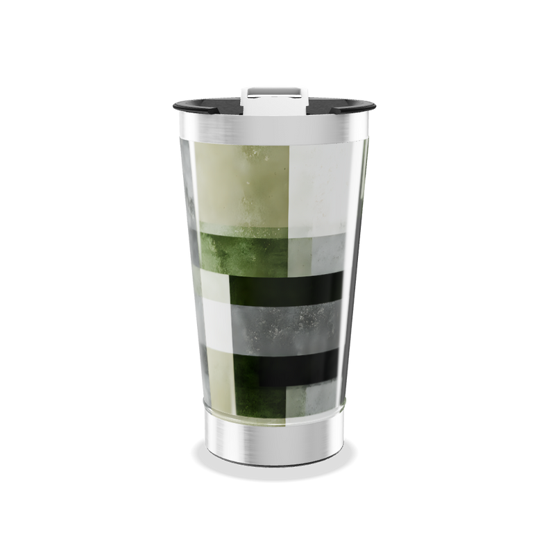 Copo Térmico - Estampa Geométrica Verde