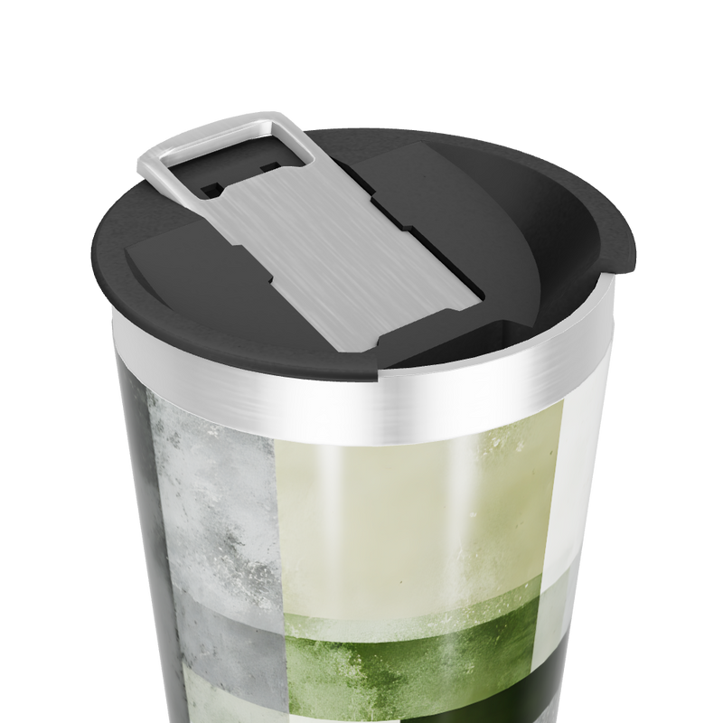 Copo Térmico - Estampa Geométrica Verde