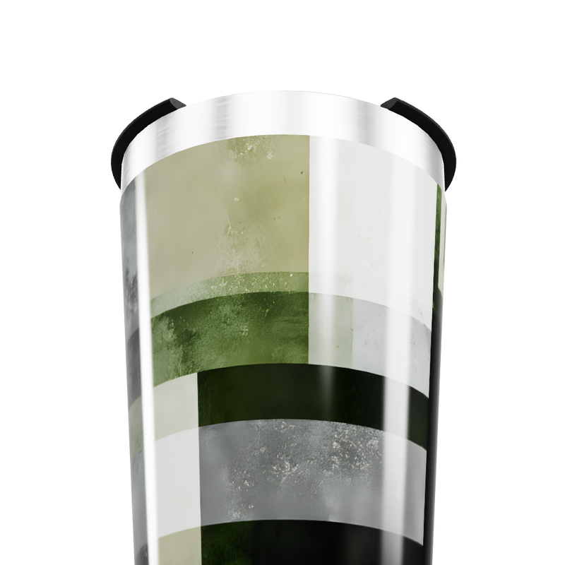 Copo Térmico - Estampa Geométrica Verde