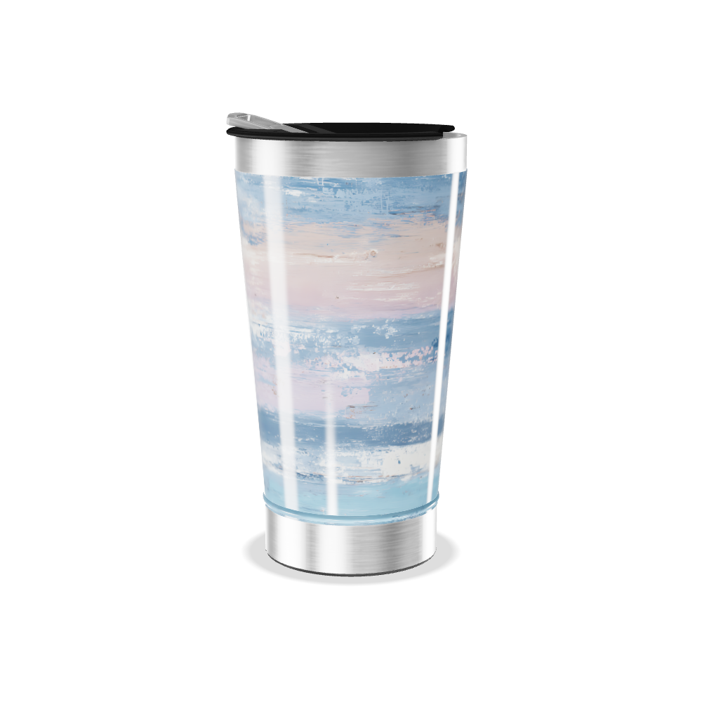 Copo Térmico - Estampa Azul e Rosa