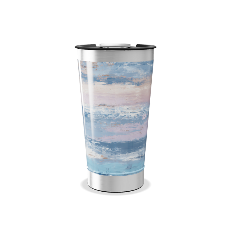 Copo Térmico - Estampa Azul e Rosa