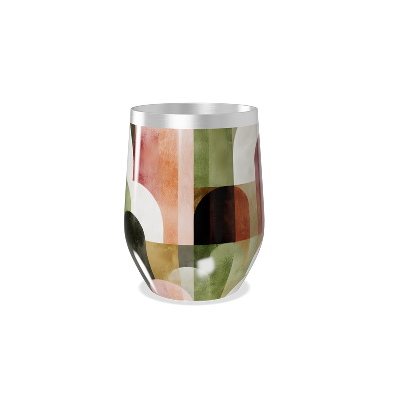 Copo Térmico Slim - Estampa Geométrica Multicolor